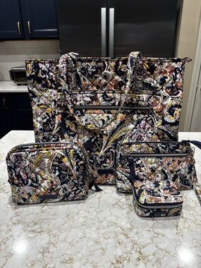 Vera Bradley Large Tote and Accessories in Performance Twill in Tangier Paisley